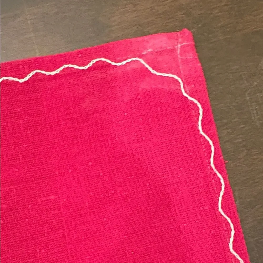 Elegant Red Embroidered Table Runner Set